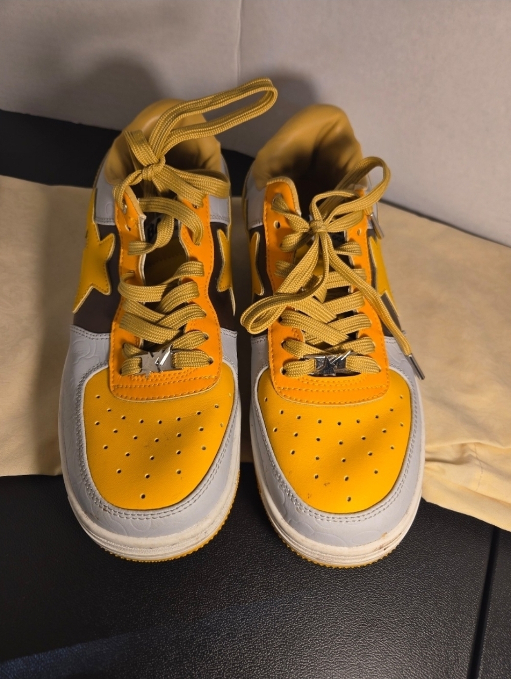 A Bathing Ape Sz. 10 Yellow/Brown Athletic Sneakers